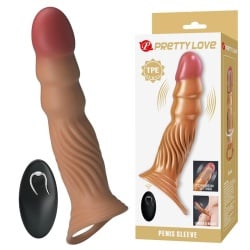 Funda Para Pene Texturizada Con Vibración Y Control Remoto