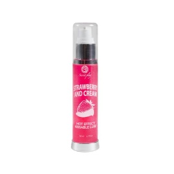 Lubricante y Aceite de Masaje Sabor Fresas con Nata