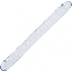 Dildo doble Transparente de 45 cm
