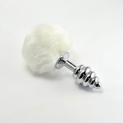 Plug con Pompón Blanco