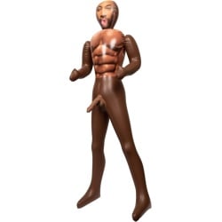 Muñeco hinchable negro Sargento Love Doll vista frontal