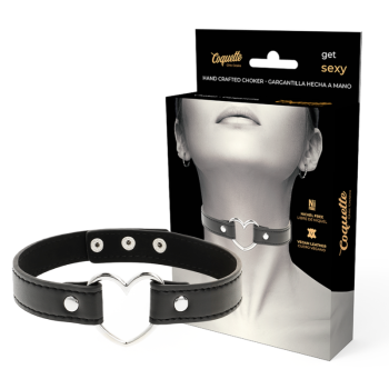 Collar Cuero Vegano Accesorio Woman Corazón imagen 1