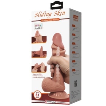 Consolador Simil Piel Moreno 21 Cm