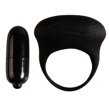 Bertram Anillo Vibrador Negro
