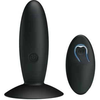 Plug Anal Recargable Con Vibracion Y Mando