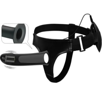 Vito Strap On Con Dildo Hueco Y Vibracion 17.3 Cm