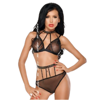Conjunto Lencería Dotty Set Dos Piezas Negro