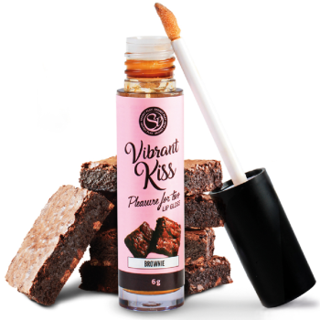 Gloss Efecto Vibrador y Sabor - brownie