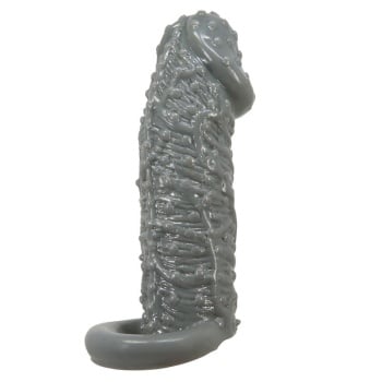 Funda Realística Alargadora Y Retardante Para Pene Modelo 2 Gris