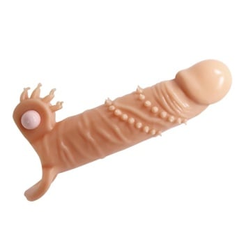 Funda de Pene con Estimulador de Clítoris