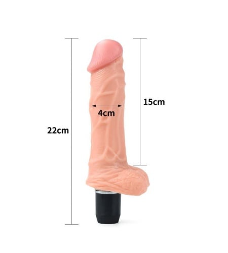 Vibrador Con testículos Realista