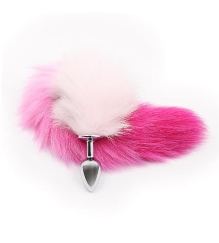 42573 plug-anal-con-cola-rosa-y-blanca-talla-s