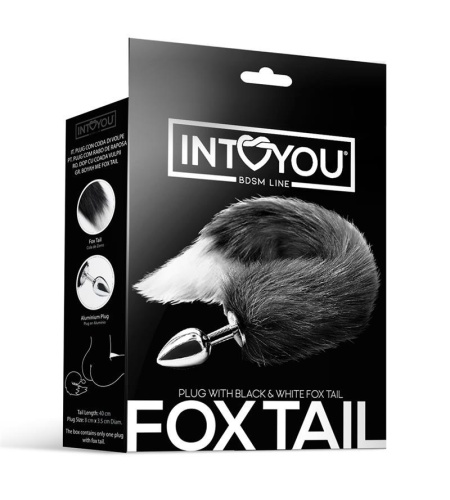 68179 plug-anal-con-cola-negro-y-blanco-talla-m