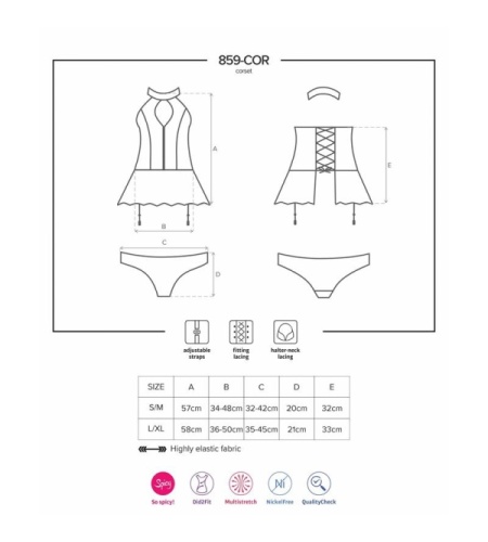 Corset Negro con Falda