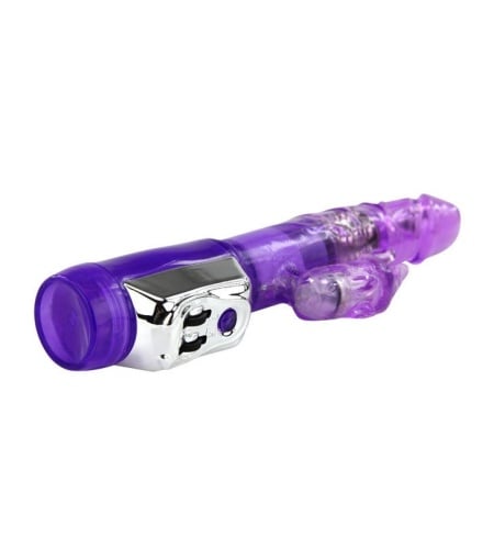 Vibrador rotador con estimulador de clítoris