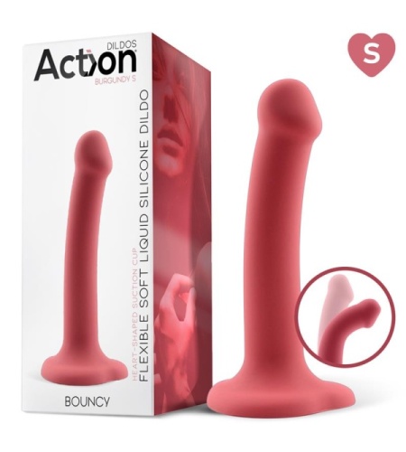 Dildo flexible rojo de 16,5 cm