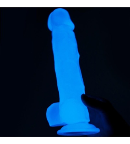 Dildo Flourescente con brillo azul