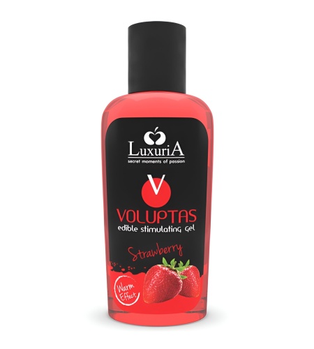 gel estimulante comestible efecto calor - fresa 100 ml