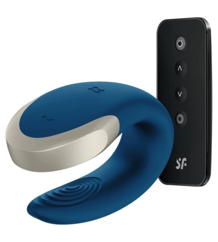 Satisfyer App Double Love Vibrador Parejas Luxury Azul