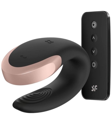 Satisfyer App Double Love Vibrador Parejas Luxury Negro