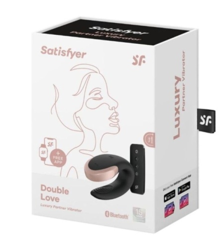 Satisfyer App Double Love Vibrador Parejas Luxury Negro