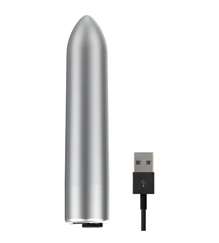 Bala Vibradora 10 Modos Vibracion Silver