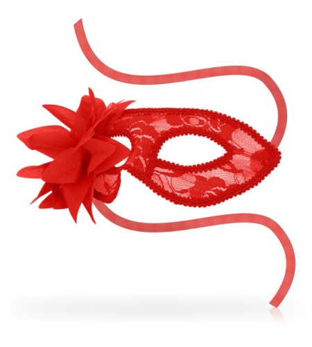 Antifaz Con Encajes Rojo