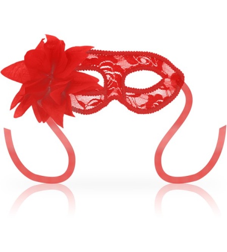 Antifaz Con Encajes Rojo