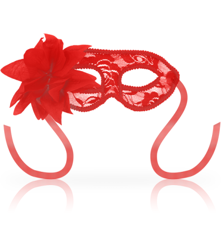 Antifaz Con Encajes Rojo