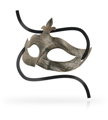 Antifaz Veneciano Flor de Lis Bronce