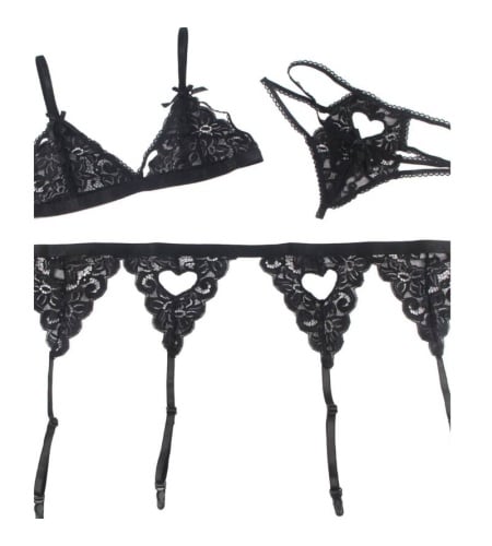  Set Tres Piezas Sujetador + Liguero + Tanga Subblime detalle 8