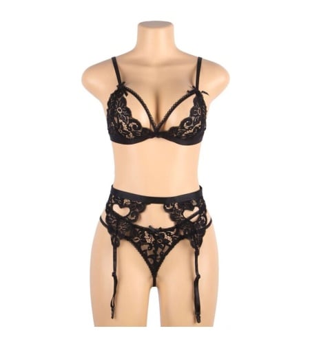  Set Tres Piezas Sujetador + Liguero + Tanga Subblime ángulo 10
