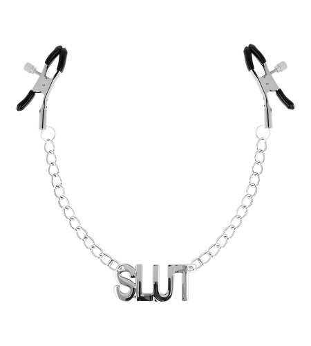 Pinzas para Pezones con cadena Slut