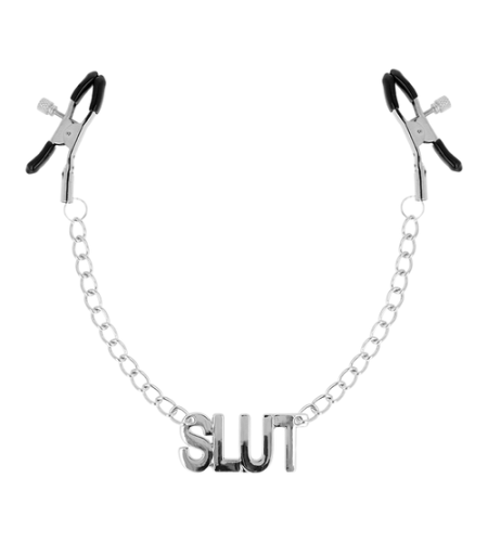 Pinzas para Pezones con cadena Slut