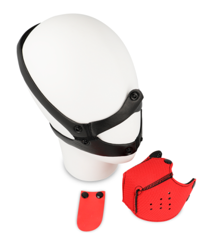 Bozal de Perro BDSM Rojo