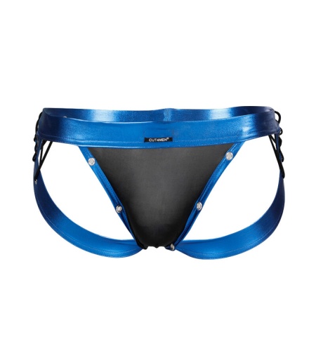  Jockstrap Cuero Azul detalle 3