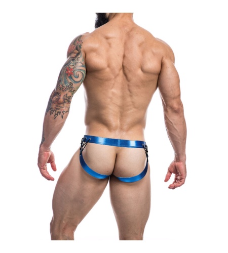  Jockstrap Cuero Azul vista 2