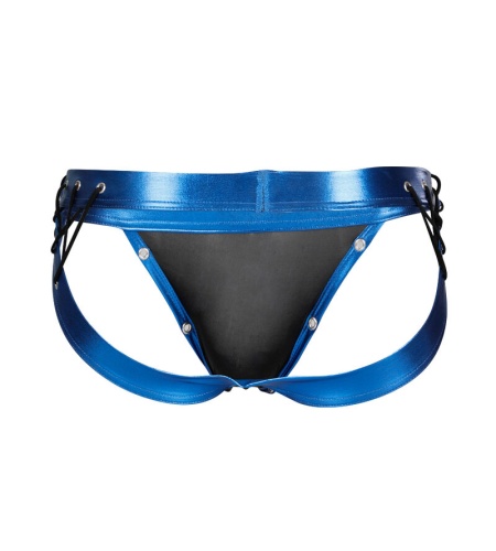  Jockstrap Cuero Azul perspectiva 4