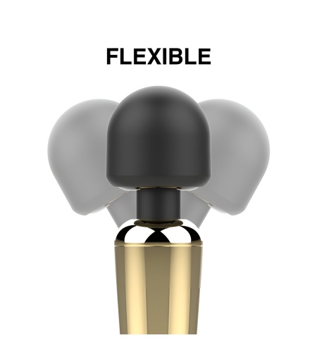 Vibrador Wand con Cabezal flexible