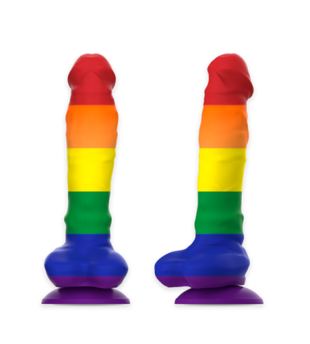 Dildo con Ventosa colores de Arcoiris