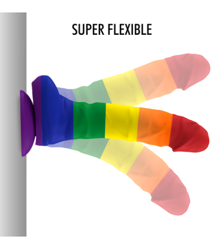 Dildo Arcoiris Flexible
