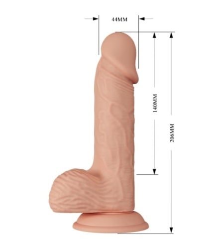 Vibrador con Testículos y ventosa 20 cm