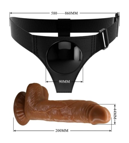 Arnés Universal con Dildo Marrón 20cm