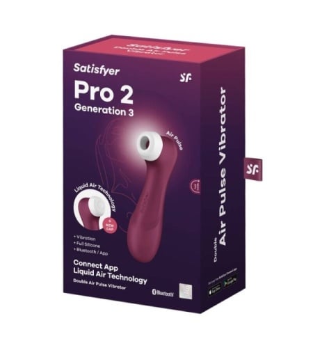 Satisfyer Pro 2 Generación 3 con Bluetooth y App Granate