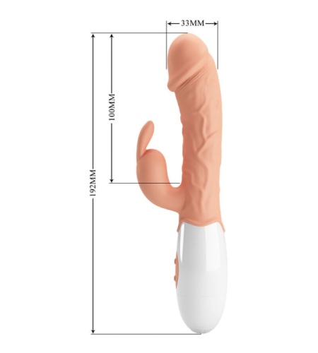 Vibrador Doble con Conejito