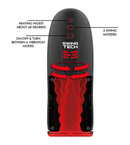 MAsturbador MAsculino Oscilador con efecto calor