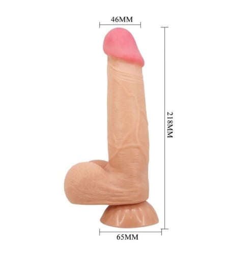 Vibrador Con piel 21 cm