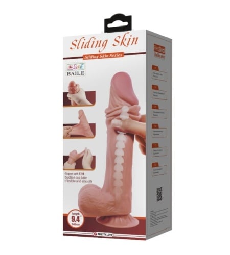 Dildo SLIDING SKIN 24 cm Simil Piel