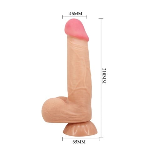 Consolador Realista con Piel 21 cm