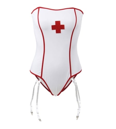 Teddy Sexy Blanco de Enfermera